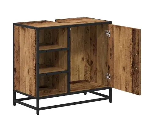 Vannitoa Kraanikausi Kapp Vana Puit 65 X 33 X 60 Cm Tehispuit