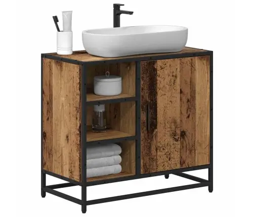 Vannitoa Kraanikausi Kapp Vana Puit 65 X 33 X 60 Cm Tehispuit