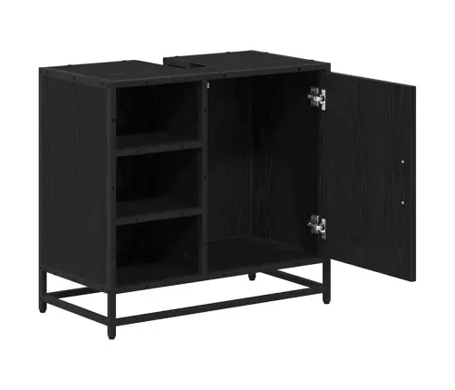 Vannas Istabas Izlietnes Skapītis Melns Ozols 65 X 33 X 60 Cm Vidaxl