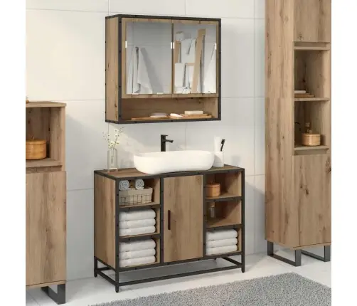 Vonios Spintelė Su Lentyna Amatininkų Ąžuolas 80 X 33 X 60 Cm