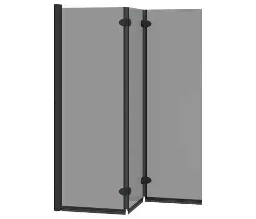 Duši Kest Must 130 X 138 Cm Esg Klaas Ja Alumiinium