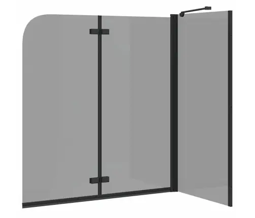 Dušas Apdare Melna 120 X 68 X 130 Cm Esg Stikls Un Alumīnijs Vidaxl