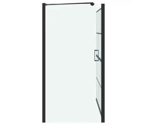 Vanni Dušiekraan Must Ja Läbipaistev 116 X 68 X 128 Cm