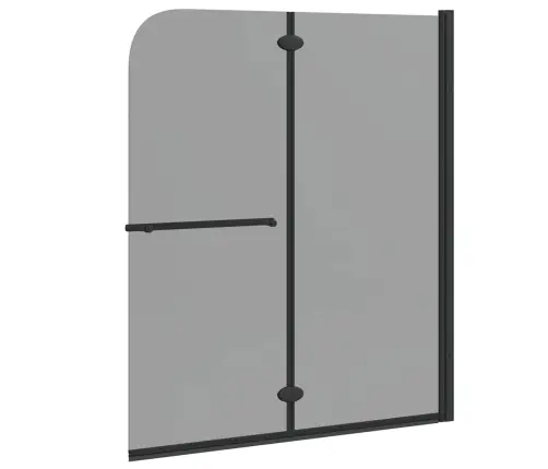 Dušas Apdare Melna 95 X 140 Cm Esg Stikls Un Alumīnijs Vidaxl