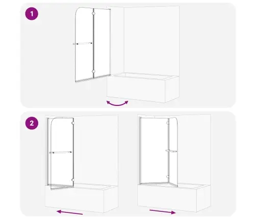 Dušas Apdare Melna 95 X 140 Cm Esg Stikls Un Alumīnijs Vidaxl