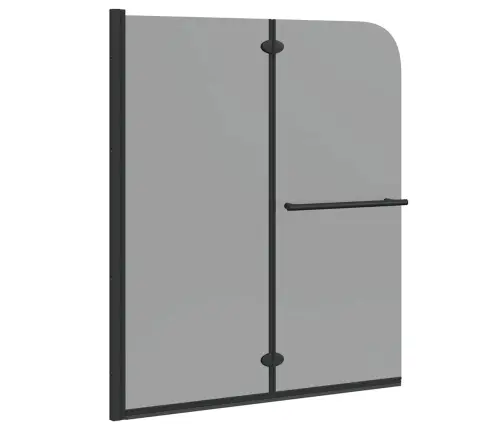 Dušas Apdare Melna 95 X 140 Cm Esg Stikls Un Alumīnijs Vidaxl