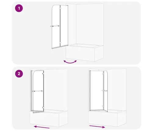 Dušas Apdare Melna 120 X 140 Cm Esg Stikls Un Alumīnijs Vidaxl
