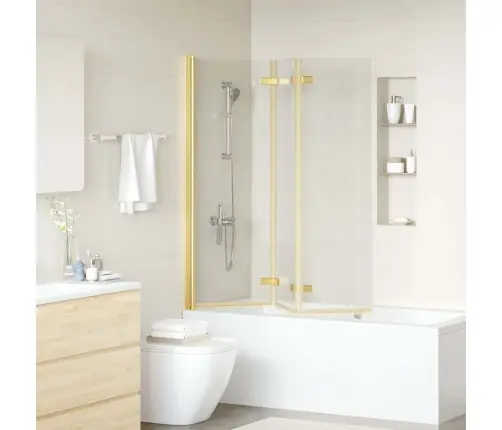 Dušo Kabineto Uždanga Auksinė 130 X 138 Cm