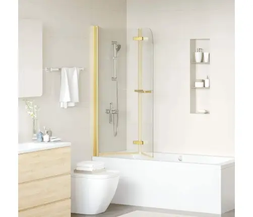 Duši Kest Kuldne 95 X 140 Cm Esg Klaas Ja Alumiinium