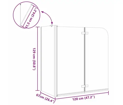 Vonia Apsauga Geometrinis Juoda 120 X 67 X 129 Cm