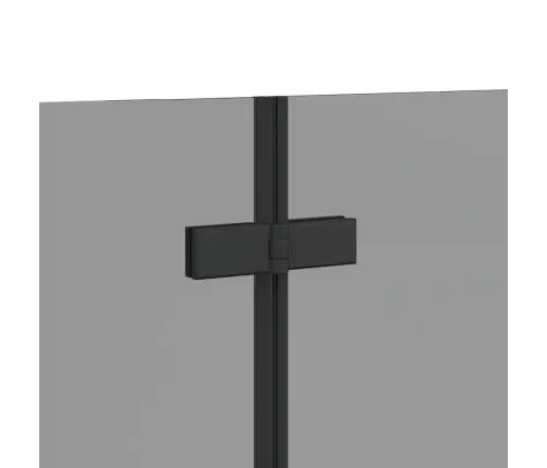 Dušas Apdare Melna 130 X 138 Cm Esg Stikls Un Alumīnijs Vidaxl