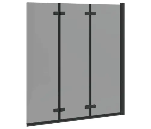 Dušas Apdare Melna 130 X 138 Cm Esg Stikls Un Alumīnijs Vidaxl