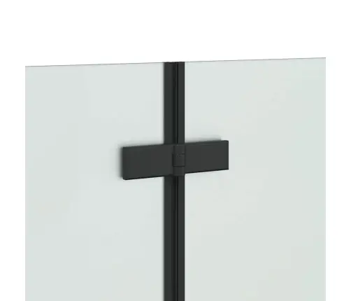 Dušas Apdare Melna 130 X 138 Cm Esg Stikls Un Alumīnijs Vidaxl