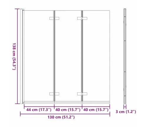 Dušas Apdare Melna 130 X 138 Cm Esg Stikls Un Alumīnijs Vidaxl