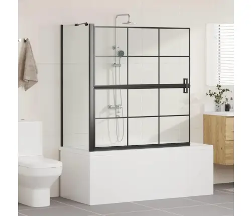 Vanni Dušiekraan Must Ja Läbipaistev 116 X 68 X 128 Cm