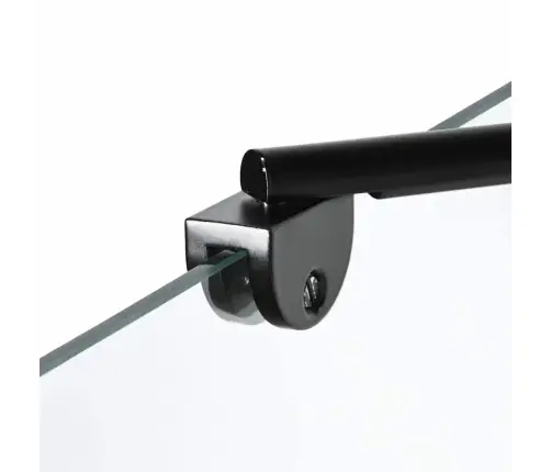 Vanni Dušiekraan Must Ja Läbipaistev 116 X 68 X 128 Cm