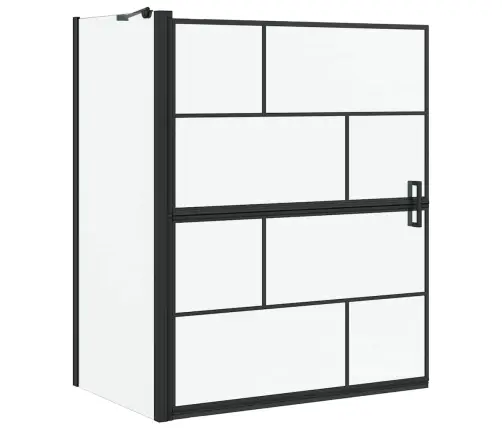 Vanni Dušiekraan Must Ja Läbipaistev 116 X 68 X 128 Cm