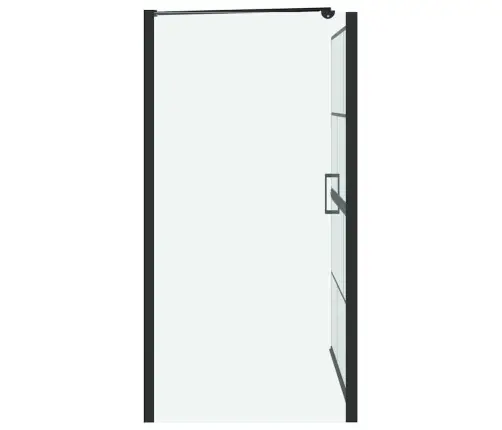 Vanni Dušiekraan Must Ja Läbipaistev 116 X 68 X 128 Cm