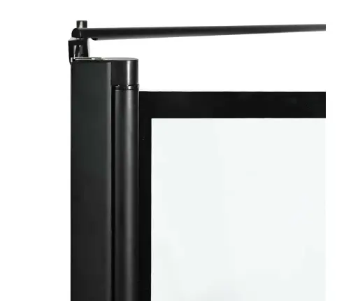 Vannas Dušas Ekrāns Melna Un Caurspīdīga 80 X 67 X 129.5 Cm Vidaxl