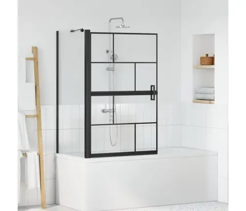 Vannas Dušas Ekrāns Melna Un Caurspīdīga 80 X 67 X 129.5 Cm Vidaxl