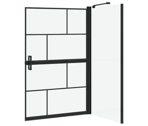 Vannas Dušas Ekrāns Melna Un Caurspīdīga 80 X 67 X 129.5 Cm Vidaxl