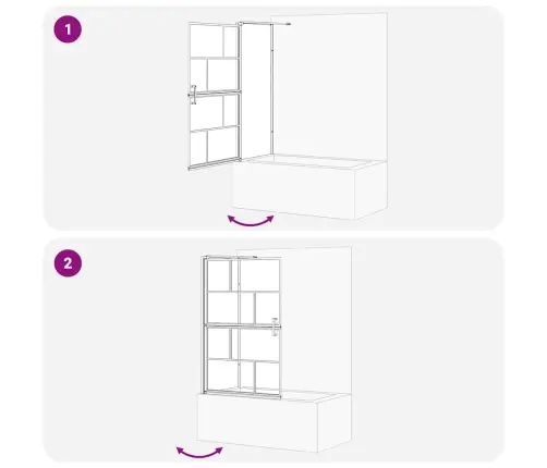 Vannas Dušas Ekrāns Melna Un Caurspīdīga 80 X 67 X 129.5 Cm Vidaxl
