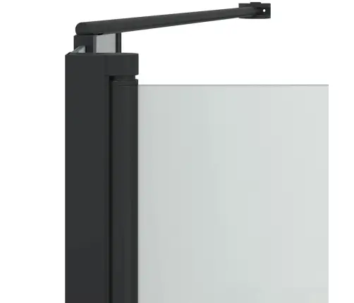 Dušas Apdare Melna 120 X 68 X 130 Cm Esg Stikls Un Alumīnijs Vidaxl