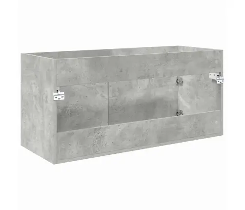 Praustuvo Spintelė Su Saugykla Betono Pilka Apdirbta Mediena