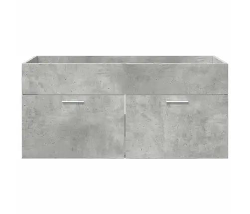 Praustuvo Spintelė Su Saugykla Betono Pilka Apdirbta Mediena