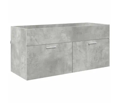 Praustuvo Spintelė Su Saugykla Betono Pilka Apdirbta Mediena