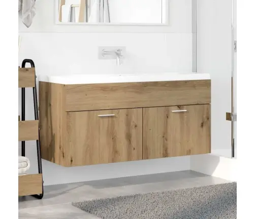 Izlietnes Skapītis Ar Durvīm Artisānā Ozols 38,5 X 100 X 46 Cm Vidaxl