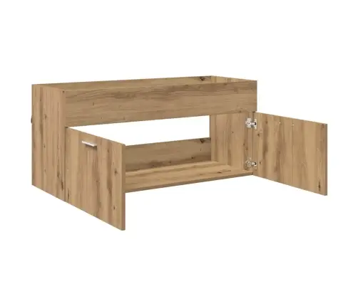 Izlietnes Skapītis Ar Durvīm Artisānā Ozols 38,5 X 100 X 46 Cm Vidaxl