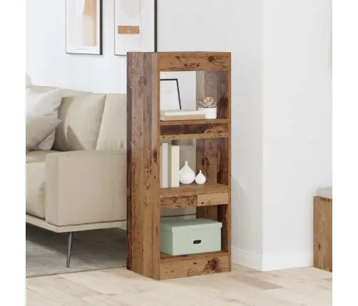 Grāmatplaukts Vecs Koks 40 X 30 X 103 Cm Inženierijas Koks Vidaxl