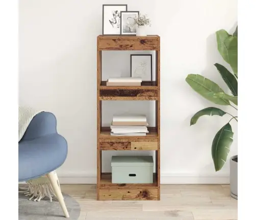 Grāmatplaukts Vecs Koks 40 X 30 X 103 Cm Inženierijas Koks Vidaxl