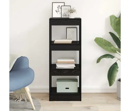 Grāmatplaukts Melns Ozols 40 X 30 X 103 Cm Inženierijas Koks Vidaxl