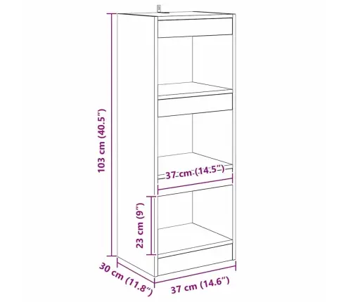 Grāmatplaukts Melns Ozols 40 X 30 X 103 Cm Inženierijas Koks Vidaxl