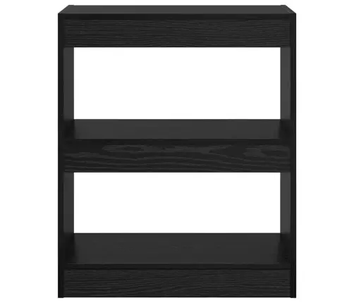 Grāmatplaukts Melns Ozols 60 X 30 X 72 Cm Inženierijas Koks Vidaxl