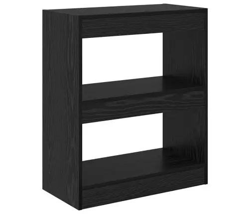 Grāmatplaukts Melns Ozols 60 X 30 X 72 Cm Inženierijas Koks Vidaxl