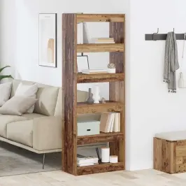 Grāmatplaukts Vecs Koks 60 X 30 X 166 Cm Inženierijas Koks Vidaxl