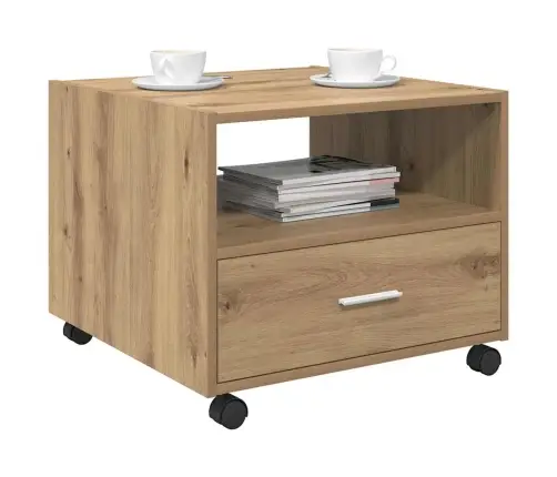 Kafijas Galdiņš With Drawer Amatnieku Ozola 55 X 55 X 45 Cm Vidaxl