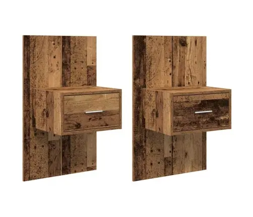 Gultas Skapis Ar Atvilktni 2 Pcs Vecs Koks 48.5 X 32.5 X 80 Cm Vidaxl