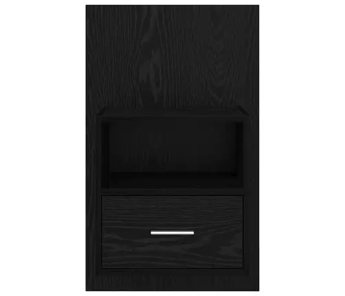 Gultas Skapis 2 Pcs Melns Ozols 48.5 X 32.5 X 80 Cm Vidaxl