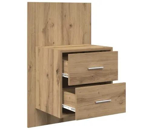 Sienā Piestiprināms Naktsgaldiņš 2 Pcs Artisānā Ozols Vidaxl