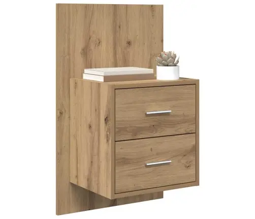 Sienā Piestiprināms Naktsgaldiņš 2 Pcs Artisānā Ozols Vidaxl
