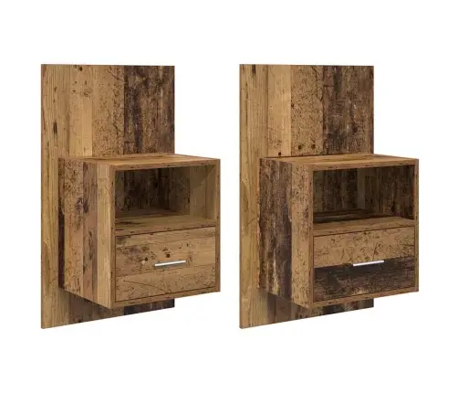 Gultas Skapis Ar Atvilktni 2 Pcs Vecs Koks 48.5 X 32.5 X 80 Cm Vidaxl