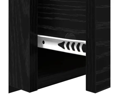 Gultas Skapis 2 Pcs Melns Ozols 48.5 X 32.5 X 80 Cm Vidaxl