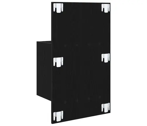 Gultas Skapis 2 Pcs Melns Ozols 48.5 X 32.5 X 80 Cm Vidaxl