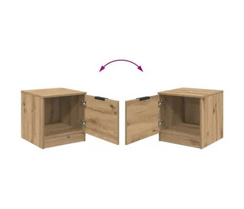 Gultas Skapis 2 Pcs Amatnieku Ozola 40 X 39 X 40 Cm Vidaxl