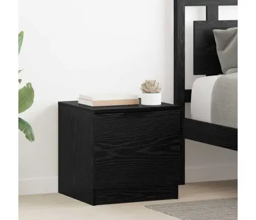 Lovos Spintelė 2 Pcs Juoda Ąžuolo 40 X 39 X 40 Cm