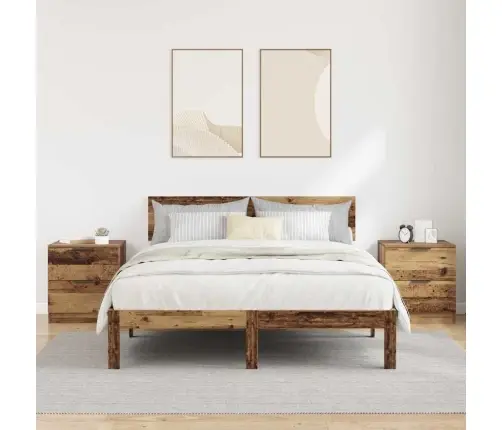 Nakts Skapītis Ar Atvilktni 2 Pcs Vecs Koks 45 X 39 X 50 Cm Vidaxl